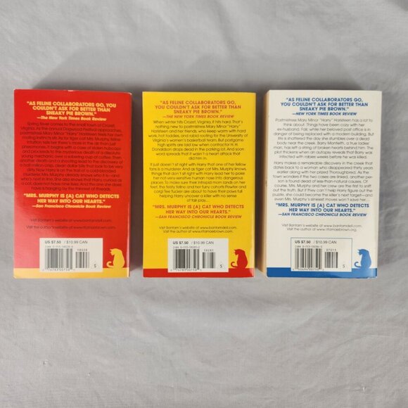 LOT 3 Rita Mae Brown and Sneaky Pie Brown Paperback Mystery Series Books 10-12 - Picture 3 of 3